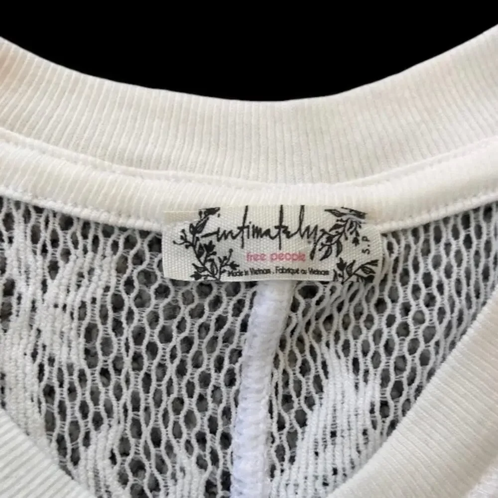 NWOT Free People Cool With It Layering Top White Women's Size Small